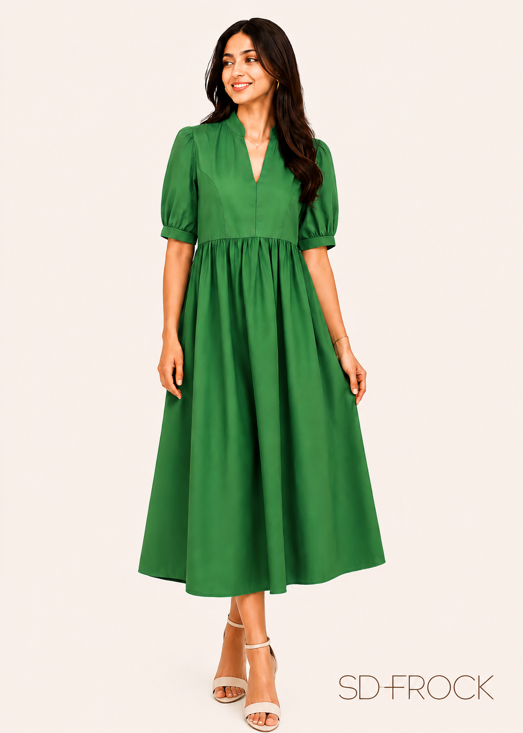 soft puff Frock