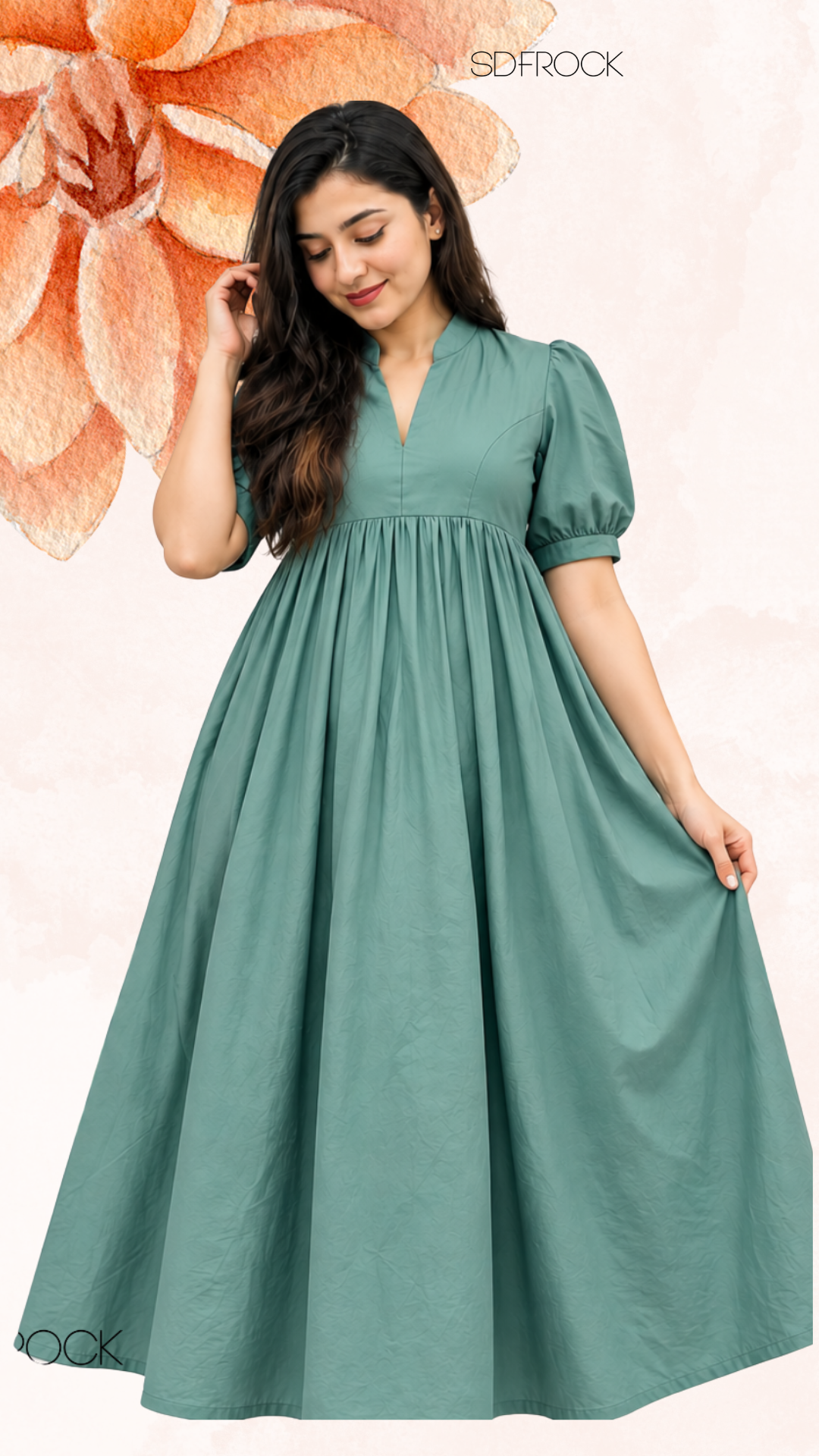 soft puff Frock